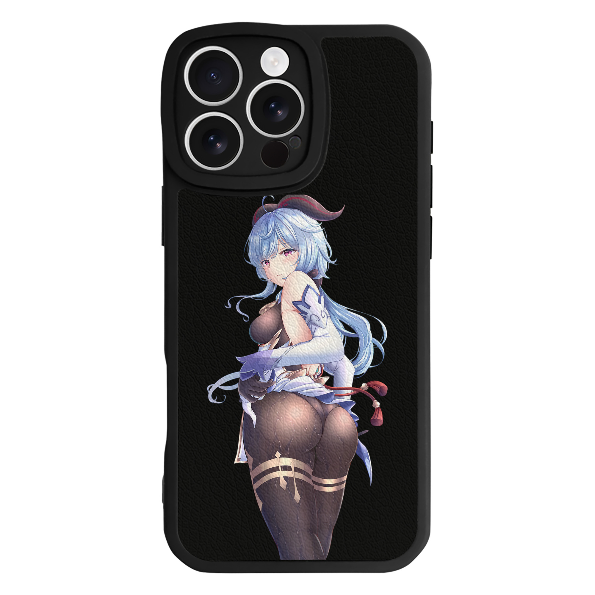 げんし神 甘雨 かんう genshin Ganyu 【iPhone 16シリーズ対応】シリコンスマホケース（レザー調） 材質：シリコン